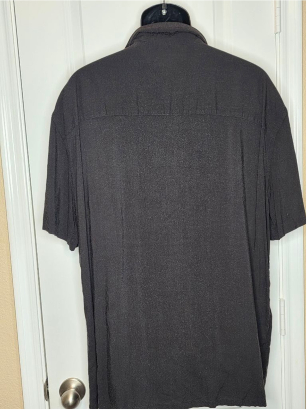 Island Shores Casual Button Down Black Beige Palm Tree XL Shirt Men’s Size - Picture 3 of 5